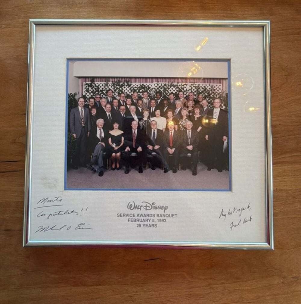 Vintage 1993 Walt Disney Service Awards Banquet 25 Years Framed Commemorative Ph